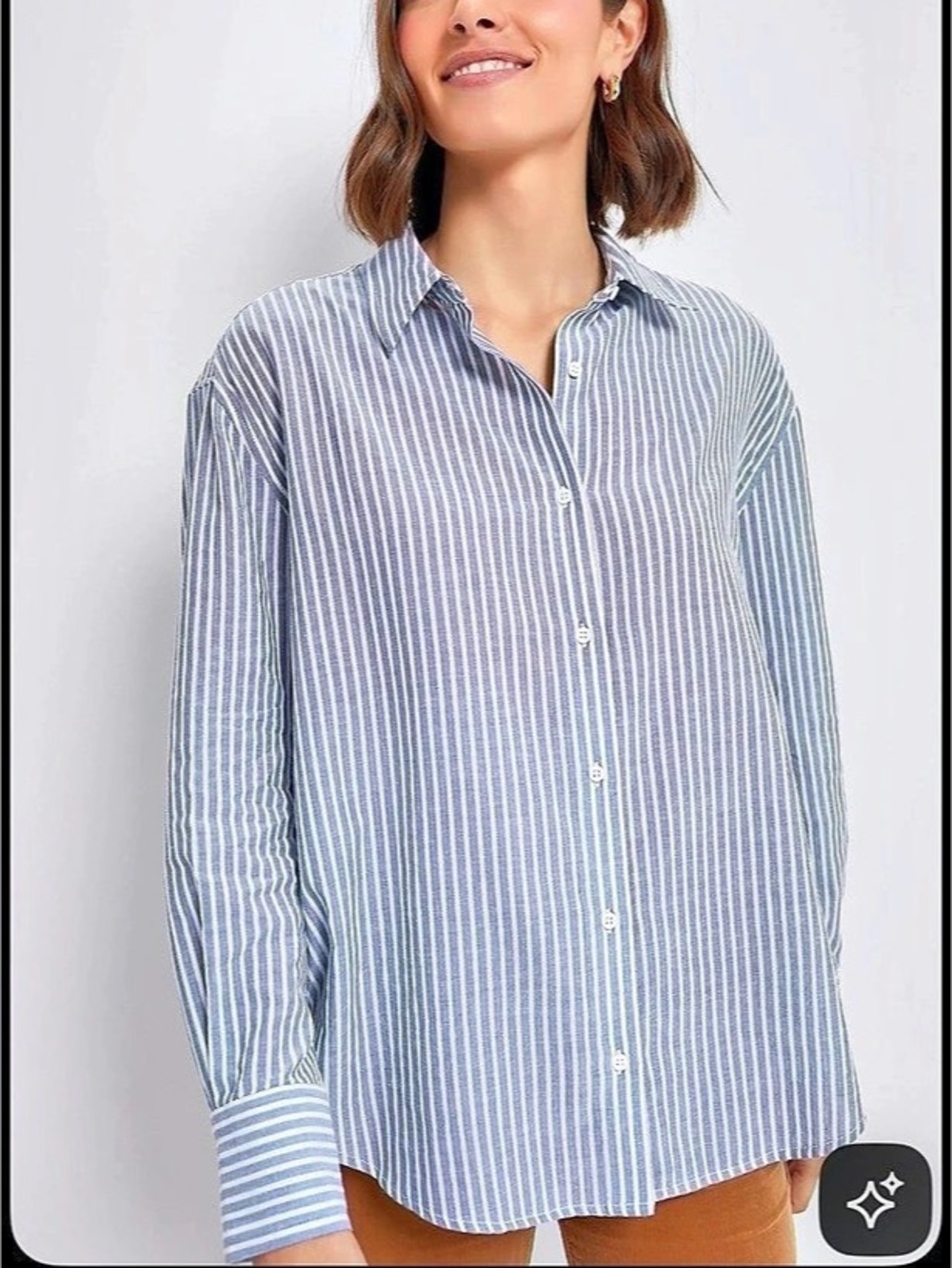 Tuckernuck Striped Button Down in Blue & White Size XXXL